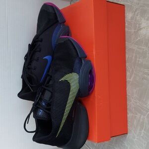 Nike Air Zoom SuperRep 2 Training Shoes Womens 8.5 Black Cyber Red Plum Sapphire